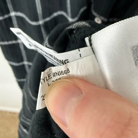 Madewell Collarless Shirtdress In Windowpane - Picture 5 of 7